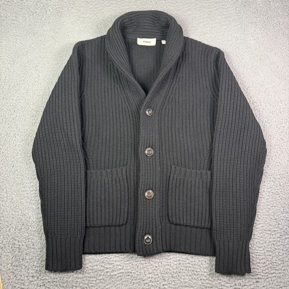 Buck Mason Other - Buck Mason Herdsman Shawl Collar Cardigan Mens Large Black Wool Cashmere Sweater